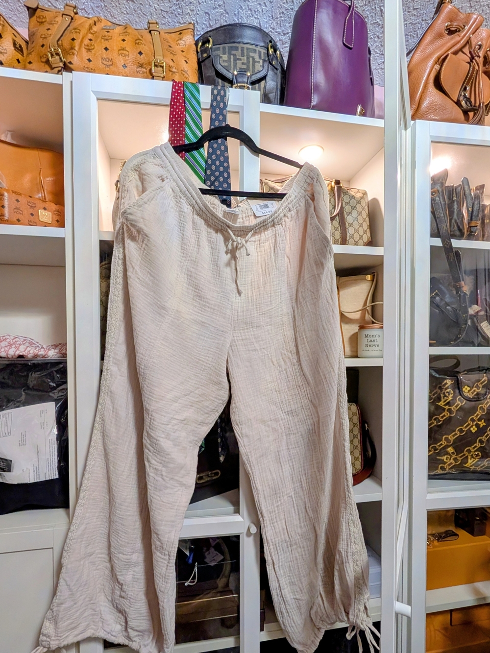 SO Cream Wide-Leg Gauze Lounge Pants